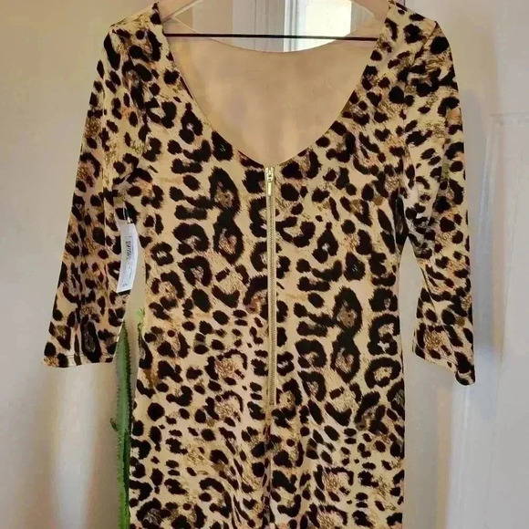 NWT Premier Amour Lepard/Cheetah Print Bodycon Dress, Size 10 - Picture 7 of 11